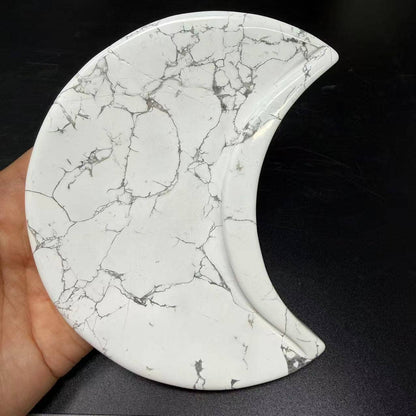 Howlite Crescent Moon Tray - Sold Individually