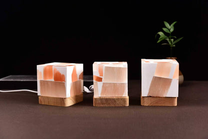 Honey Calcite Lamp – 3 Inch Crystal Cube Lamp