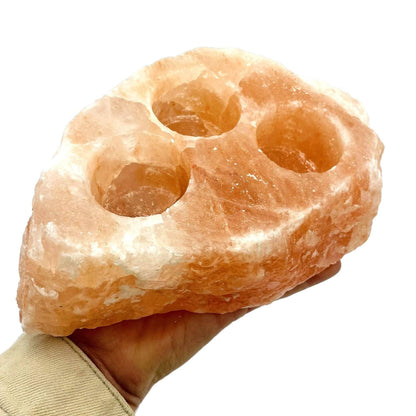 Himalayan Salt Candle Holder - Natural Stone Crystal