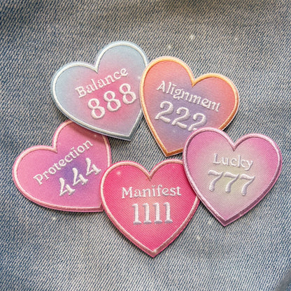 Angel Number Heart Patch