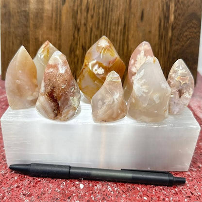 Sakura Flower Agate Mini Flames - 1 lb bag 4-8Pcs roughly