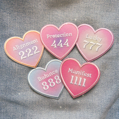 Angel Number Heart Patch