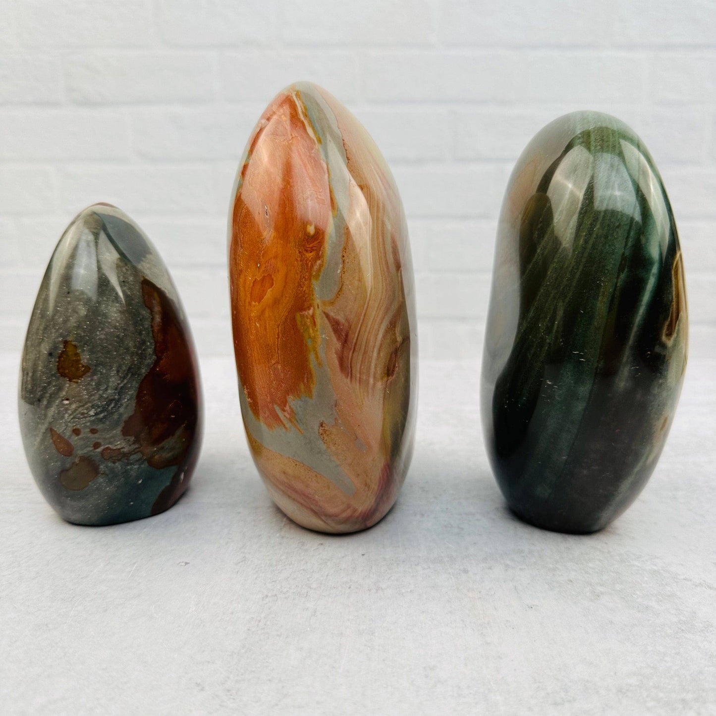 Crystal Polychrome Jasper Cut Base
