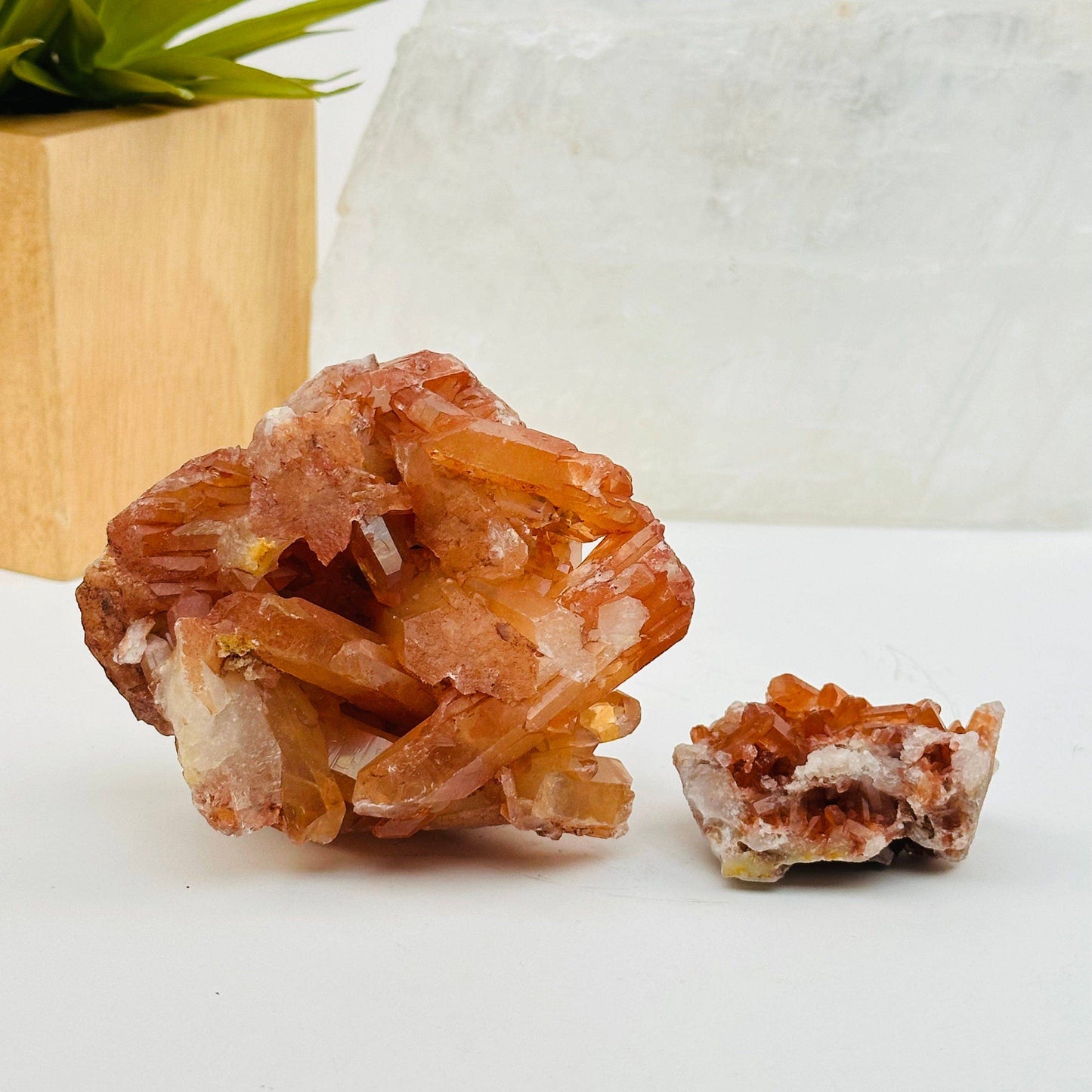 Tangerine Crystal Quartz Clusters - By Weight -