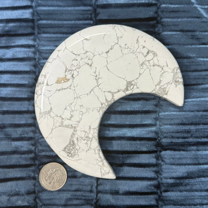 Howlite Crescent Moon Tray - Sold Individually