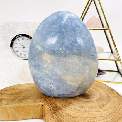 Crystal Blue Calcite Polished Cut Base - By Weight -