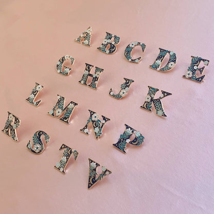 Botanical Letter Enamel Pin
