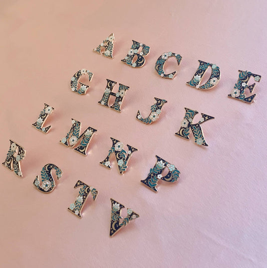 Botanical Letter Enamel Pin