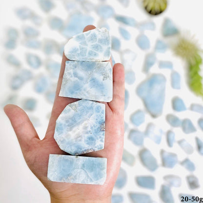 Larimar Freeformed Crystal Cabochons - By Weight (RK24)