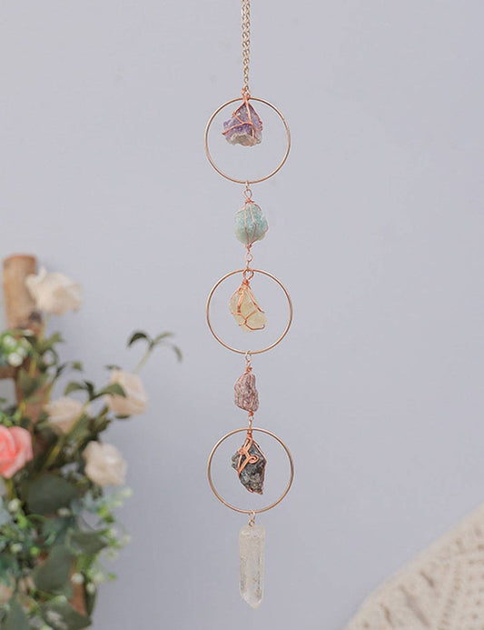 Natural Crystal Wind Chime Hanging Prism Suncatcher MK2ZCAS6W7HLS13