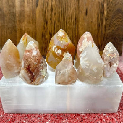 Sakura Flower Agate Mini Flames - 1 lb bag 4-8Pcs roughly