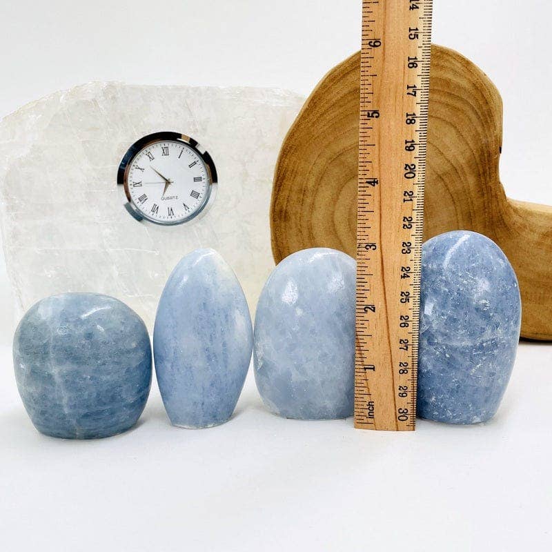 Crystal Blue Calcite Polished Cut Base - By Weight -