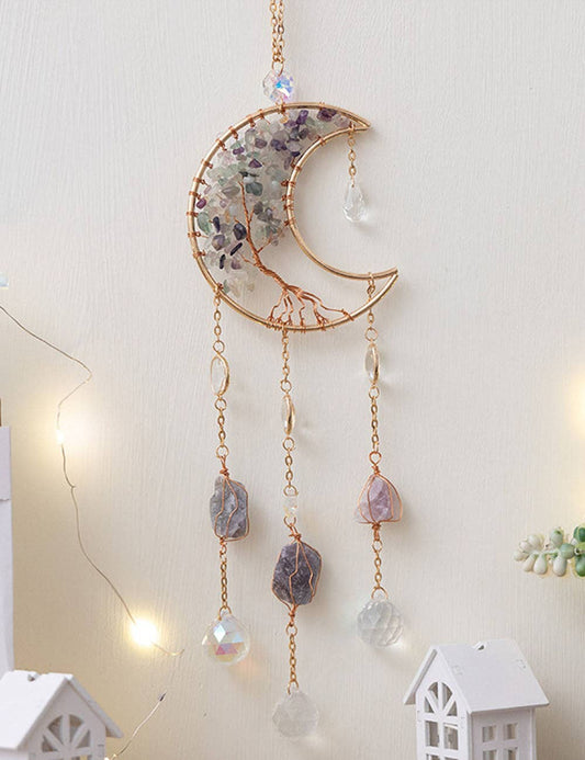 Crystal Moon Shaped Hanging Prism Suncatcher MK2ZCAS6W7HLS35