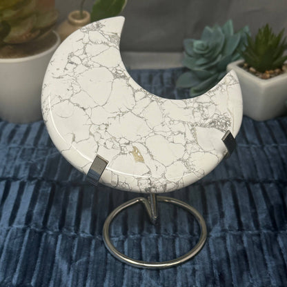 Howlite Crescent Moon Tray - Sold Individually