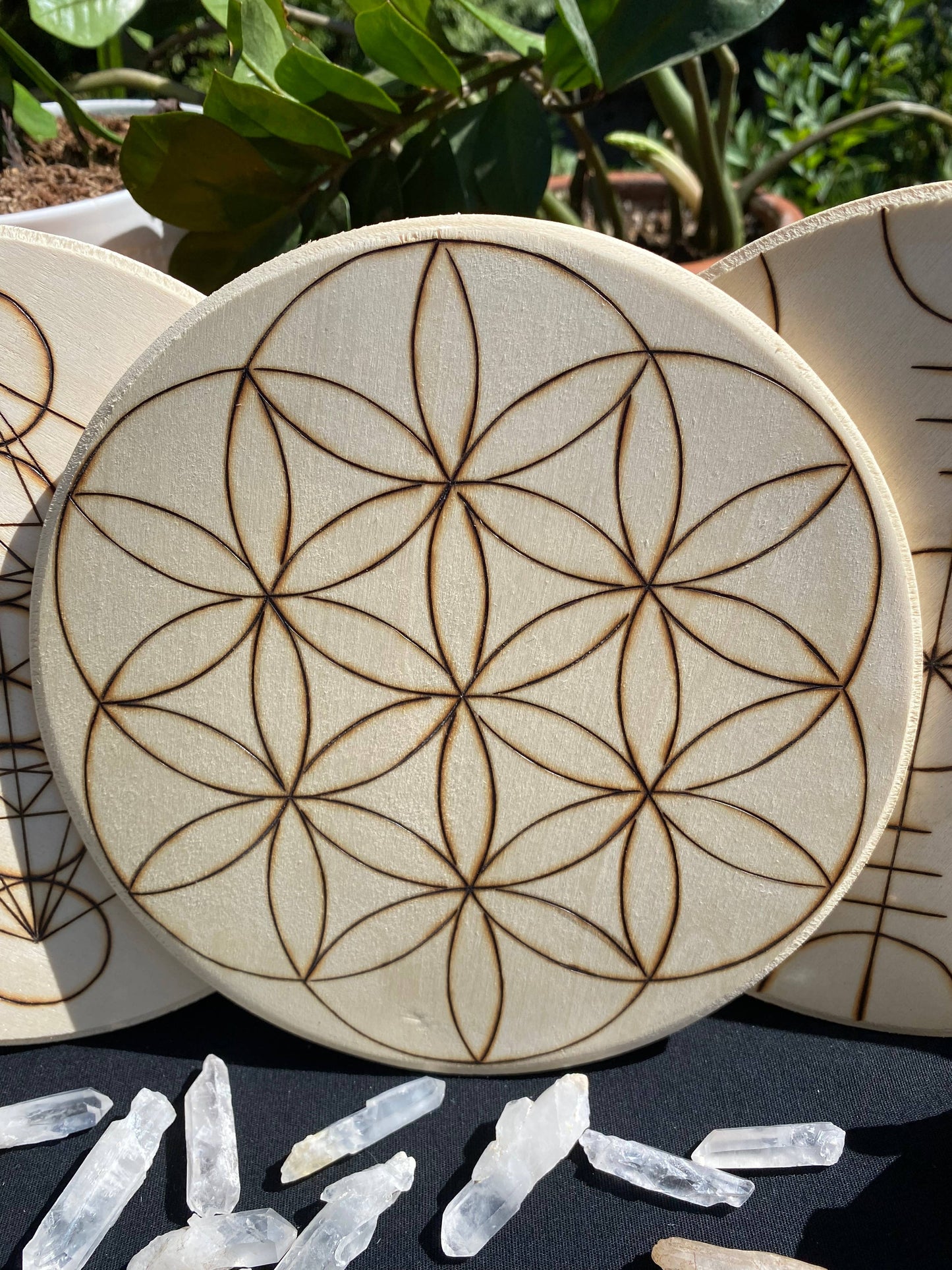 Hand burned Crystal Grid Collection- Bestsellers