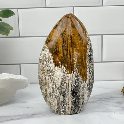 Crystal Ocean Jasper Polished Cut Base