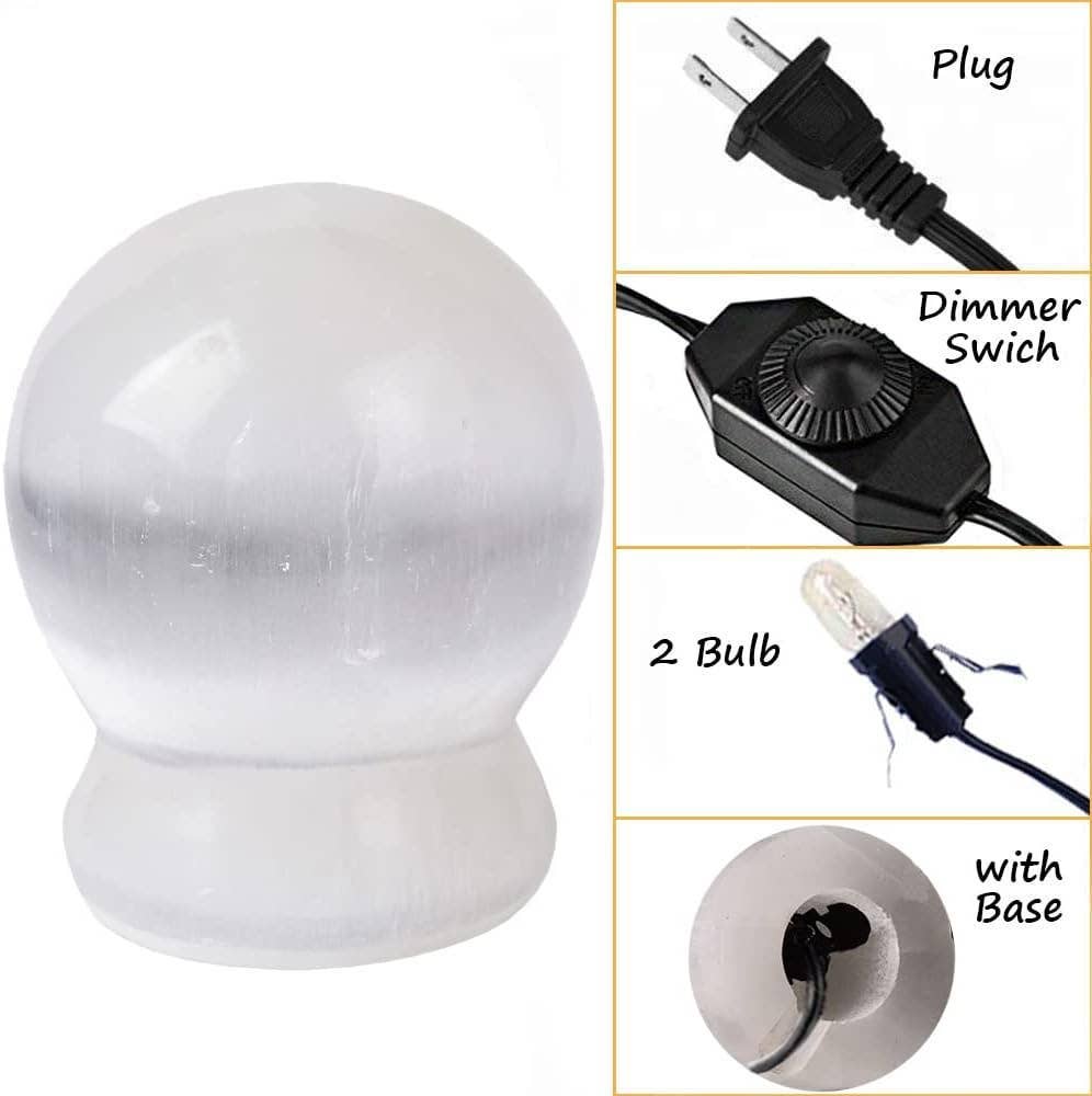 Selenite Sphere Lamp – Extra Large (~5.5LB)