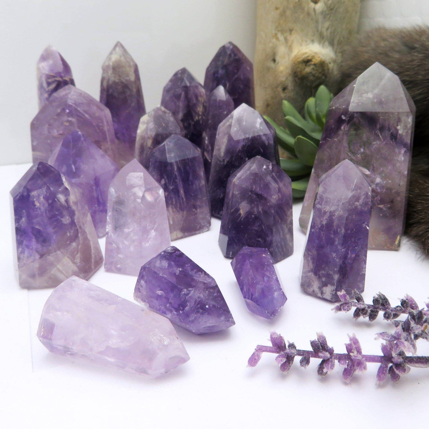 Crystal Amethyst Tower Calming Metaphysical Stone