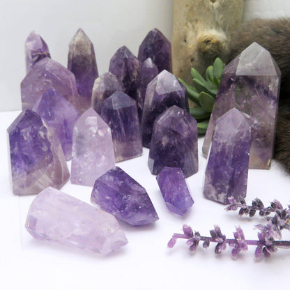 Crystal Amethyst Tower Calming Metaphysical Stone